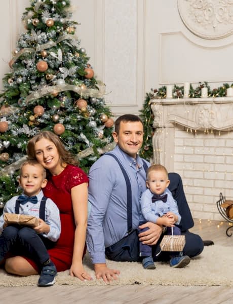 Новогодняя фотосессия семьей