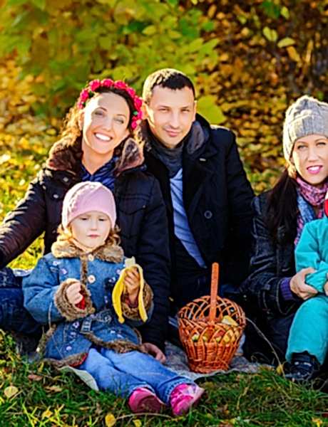 Семейная фотосессия с детьми на природе