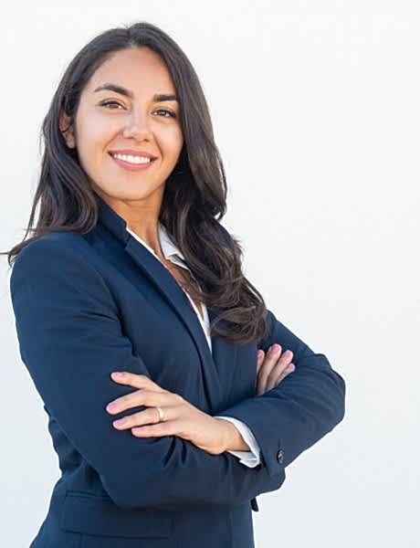 Деловая фотосессия для женщины в фотостудии